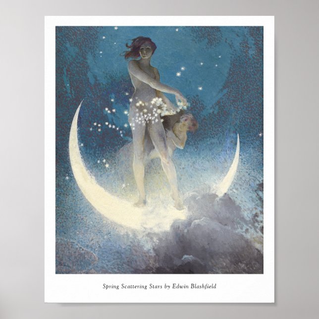 Edwin Blashfield Spring Scattering Stars Poster (Front)