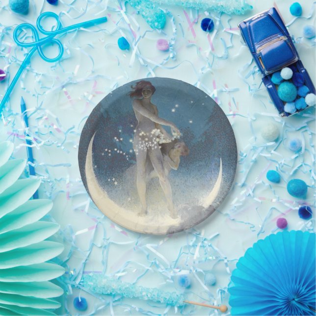 Edwin Blashfield Stars Scattering Art Nouveau Paper Plates (Party)