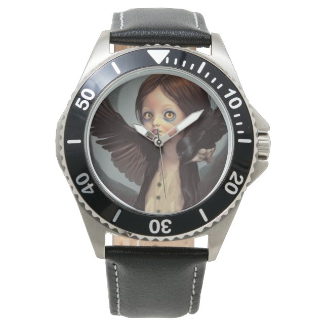Edwin gothic black crow grunge watch (Front)
