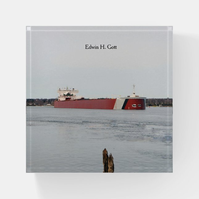 Edwin H. Gott paperweight (Front)