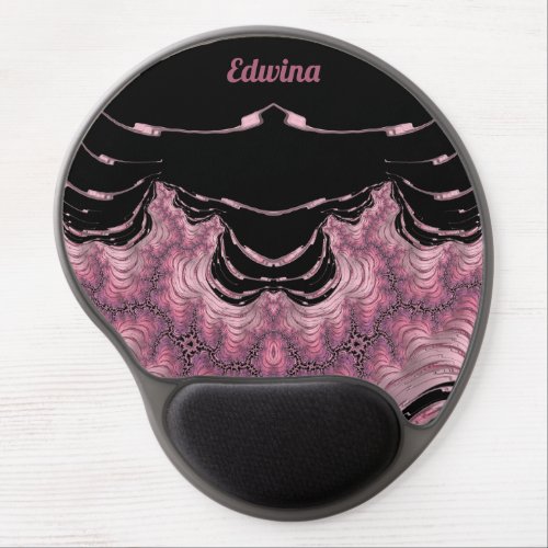 EDWINA  Pink Black  Gel Mouse Pad