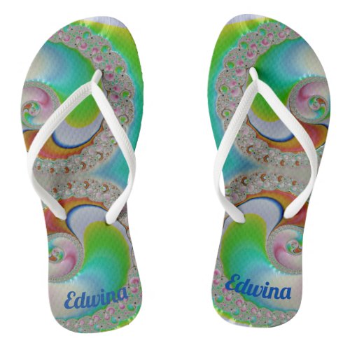 EDWINA  Shades Multicoloured Pastel Design  Flip Flops