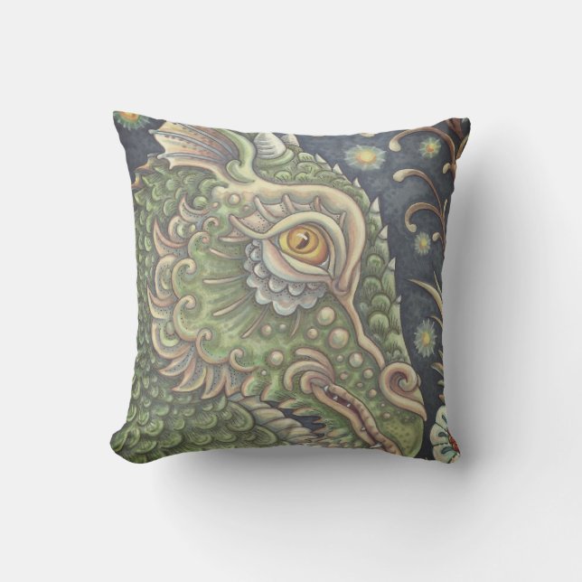 Edwin's Dragon Fantasy THROW PILLOW *Customize (Front)