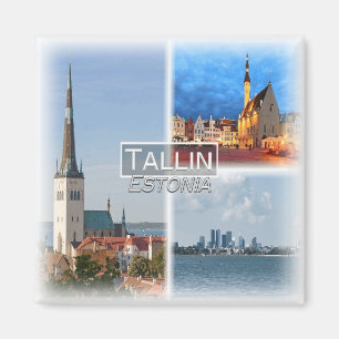 EE0004 Europe, Estonia, Tallin, Fridge Magnet