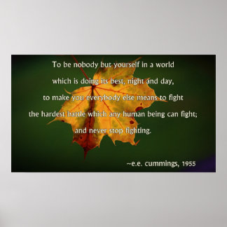 EE Cummings Poster