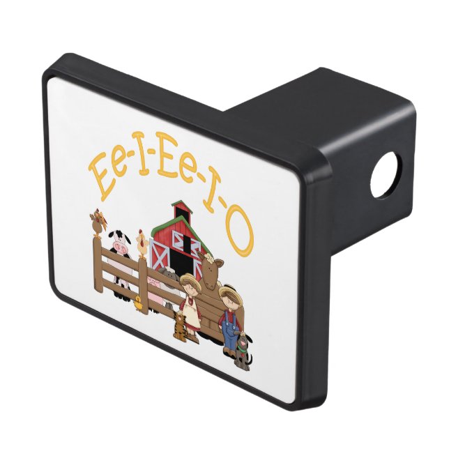 Ee I Ee I O on the Farm Tow Hitch Cover (Top Right)