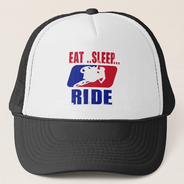 Eeat Sleep and ride Trucker Hat (Front)