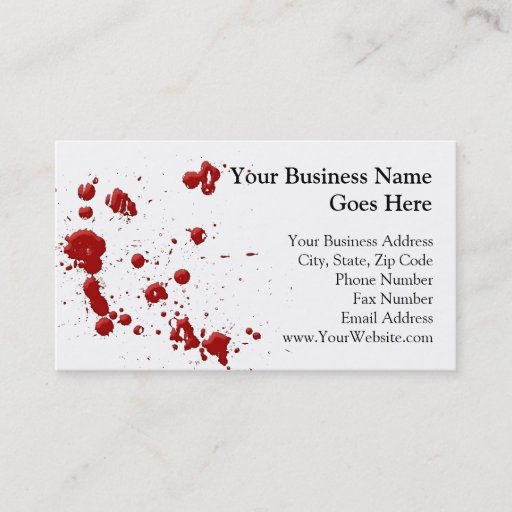 Customizable Eeew, is that blood on your business card template