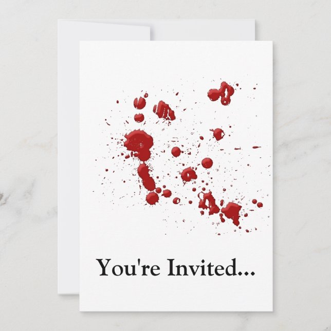 Eeew, is that blood on your invitation (Front)