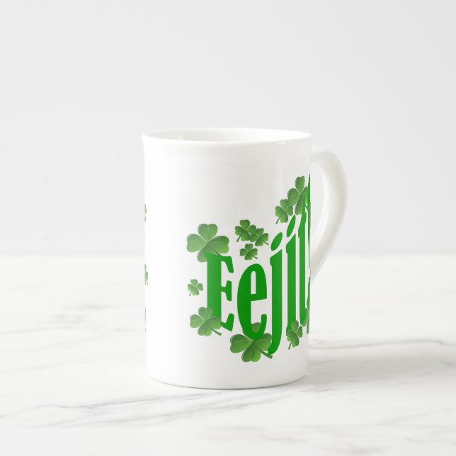 Eejit Bone China Mug (Front Right)