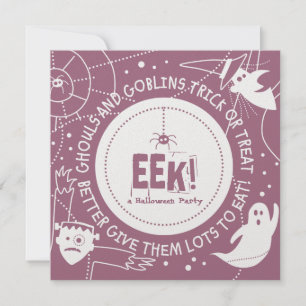 Eek Halloween Invitations