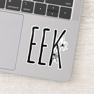EEK Halloween Spider Ghost Themed Vinyl Minimalist Sticker