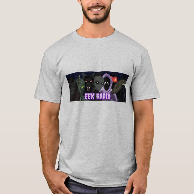 Eek Radio, lizardman,mothman,bigfoot,ghost,dogman, T-Shirt (Front)
