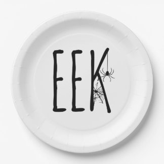 EEK! Spider & Web Halloween Paper Plates