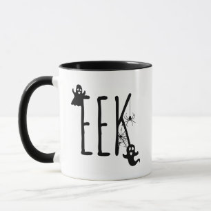 Eek Whimsical Spooky Ghosts Haunted Halloween Mug
