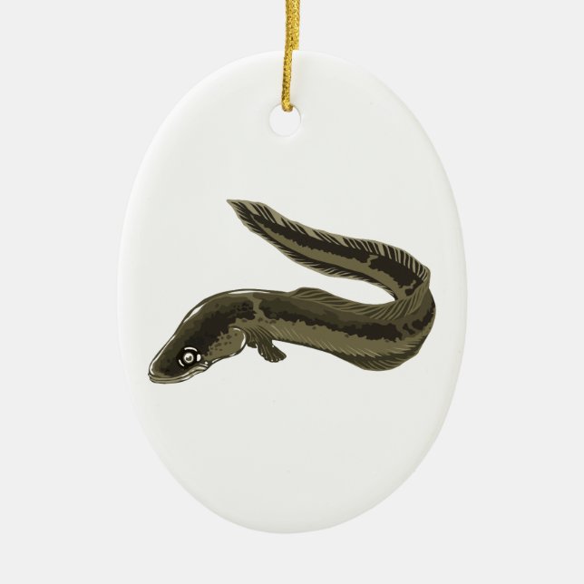 Eel Ceramic Ornament (Front)