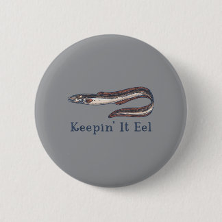 Eel Lover Eels Aquarium Funny Joke Men Women Boys Button