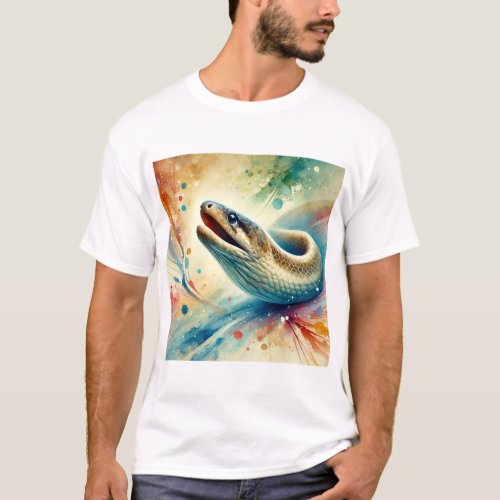 Eel Majesty 150624AREF122 _ Watercolor T_Shirt
