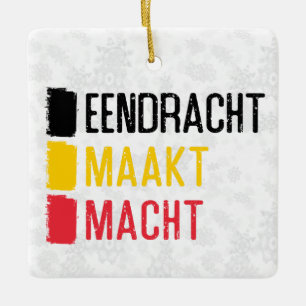 Eendracht Maakt power Belgian Holiday Decoration