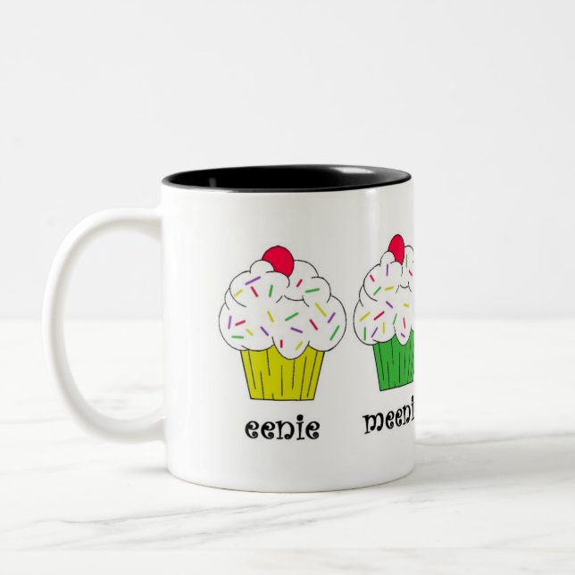 Eenie, Meenie, Miney, Moe! Cupcake Mug (Left)
