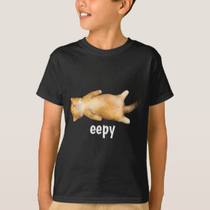 Eepy Cat Meme Funny Sleepy Cat Viral Gen Z Sarcast T-Shirt