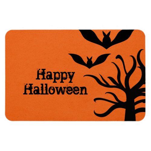 Eerie Bats Halloween Flexi Magnet Orange Magnet