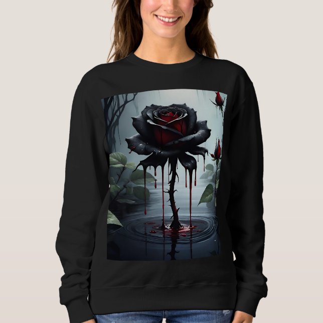 Eerie black rose  sweatshirt (Front)