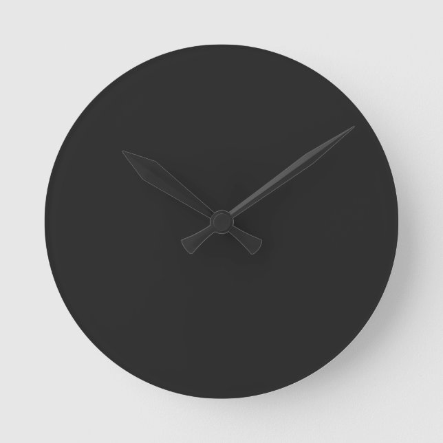 Eerie Black Round Wall Clock (Front)