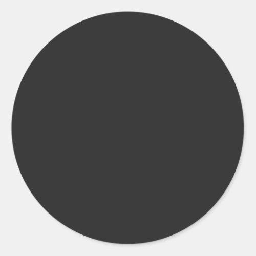 Eerie Black Solid Color Classic Round Sticker