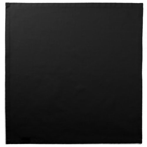 Eerie Black Solid Color Cloth Napkin