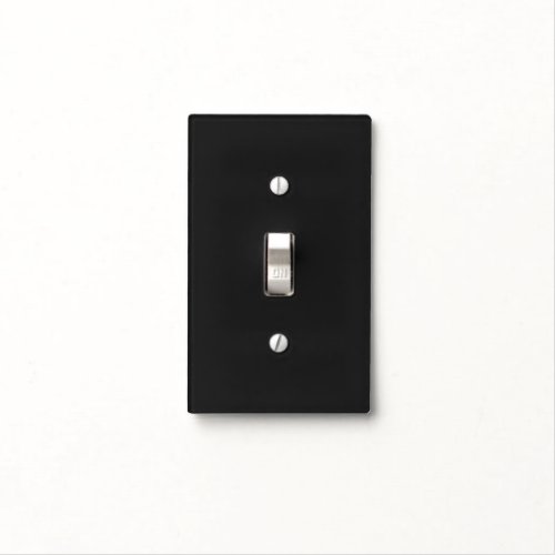 Eerie Black Solid Color Light Switch Cover