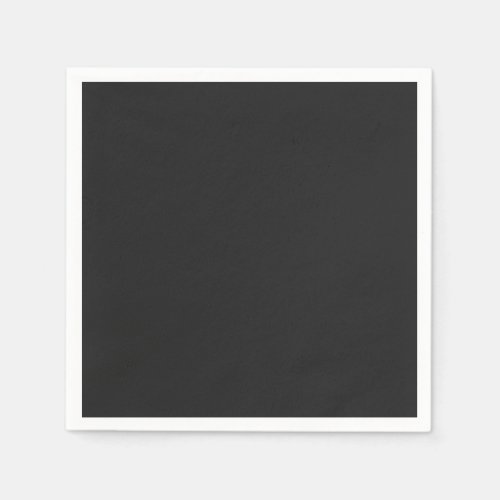 Eerie Black Solid Color Napkins