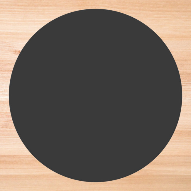 Eerie Black Solid Color  Round Paper Coaster