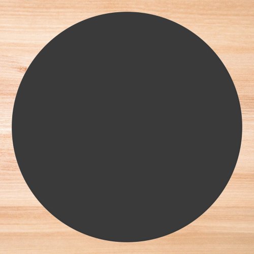Eerie Black Solid Color Round Paper Coaster