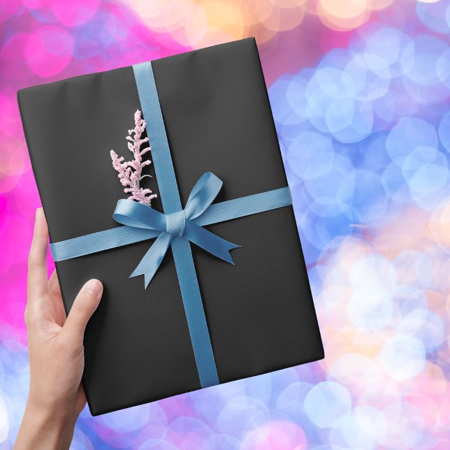Eerie Black Solid Color Wrapping Paper (Creator Uploaded)