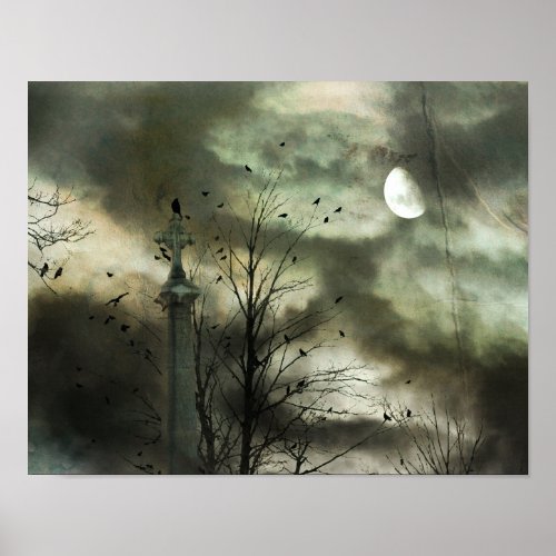 Eerie Crow Moon Poster
