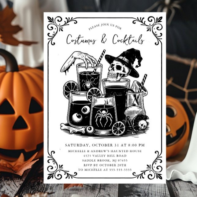 Eerie DrinksCocktail Halloween Party Invitation (Creator Uploaded)