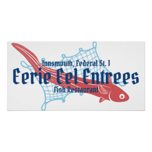 Eerie Eel Entrees Innsmouth Fish Restaurants Poster