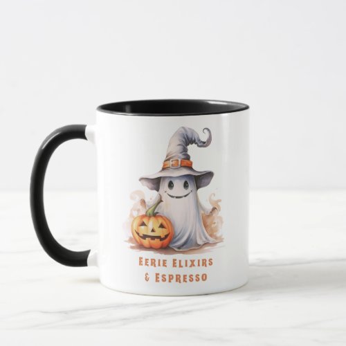 Eerie Elixirs and Espresso Ghost Halloween Mug