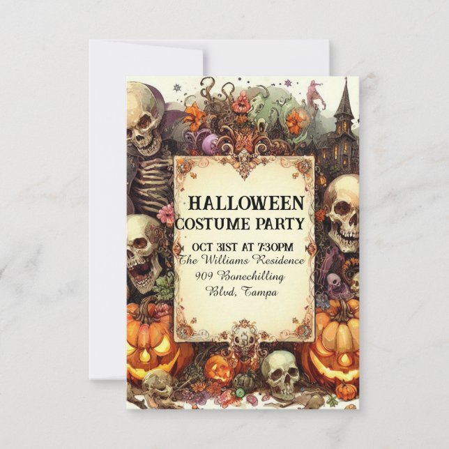 Eerie Evening Invite: Personalized Halloween Party Invitation (Front)