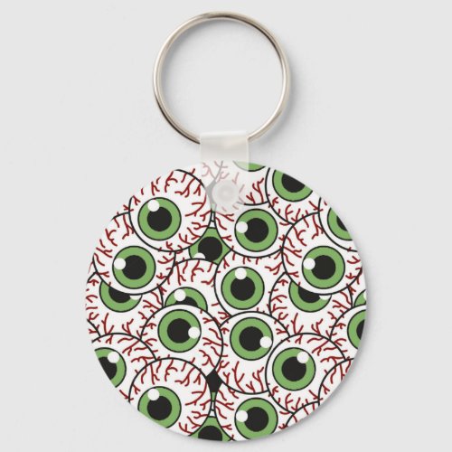 Eerie Eyeballs  Sinister Stare Hypnotizing Eyes Keychain