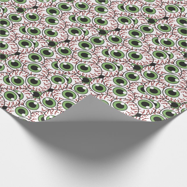 Eerie Eyeballs | Sinister Stare Hypnotizing Eyes Wrapping Paper (Corner)