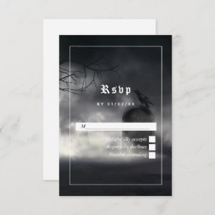 Eerie Gothic Wedding RSVP Card