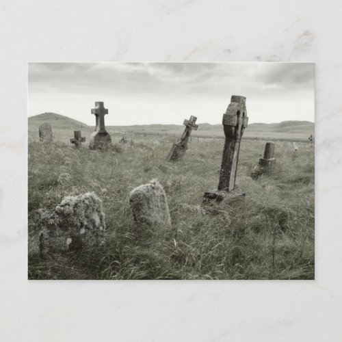 Eerie Gravesite Postcard