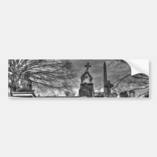 eerie graveyard bumper sticker