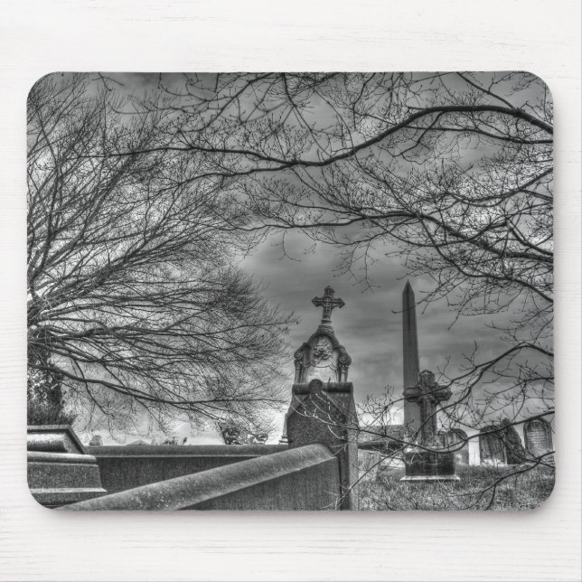 eerie graveyard mouse pad (Front)