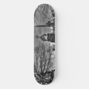 eerie graveyard skateboard deck