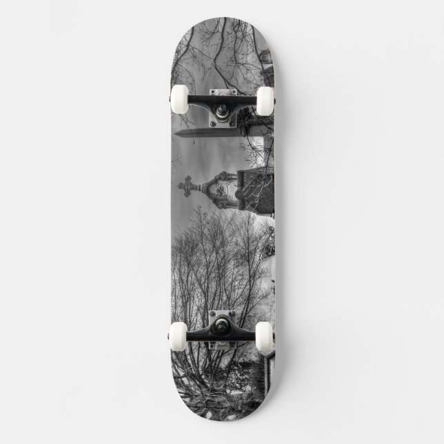 eerie graveyard skateboard deck (Front)