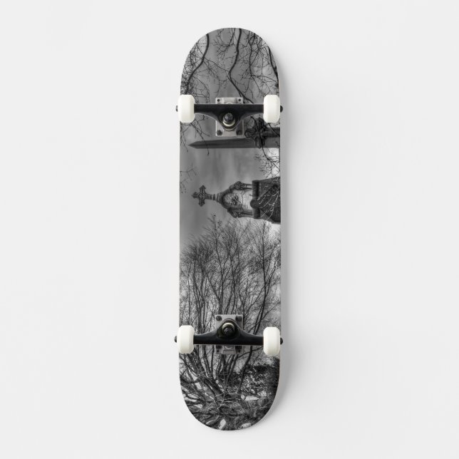 eerie graveyard skateboard deck (Front)