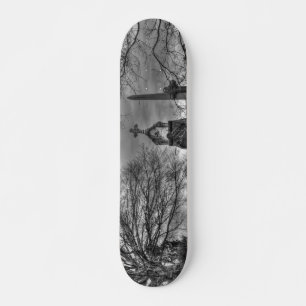 eerie graveyard skateboard deck